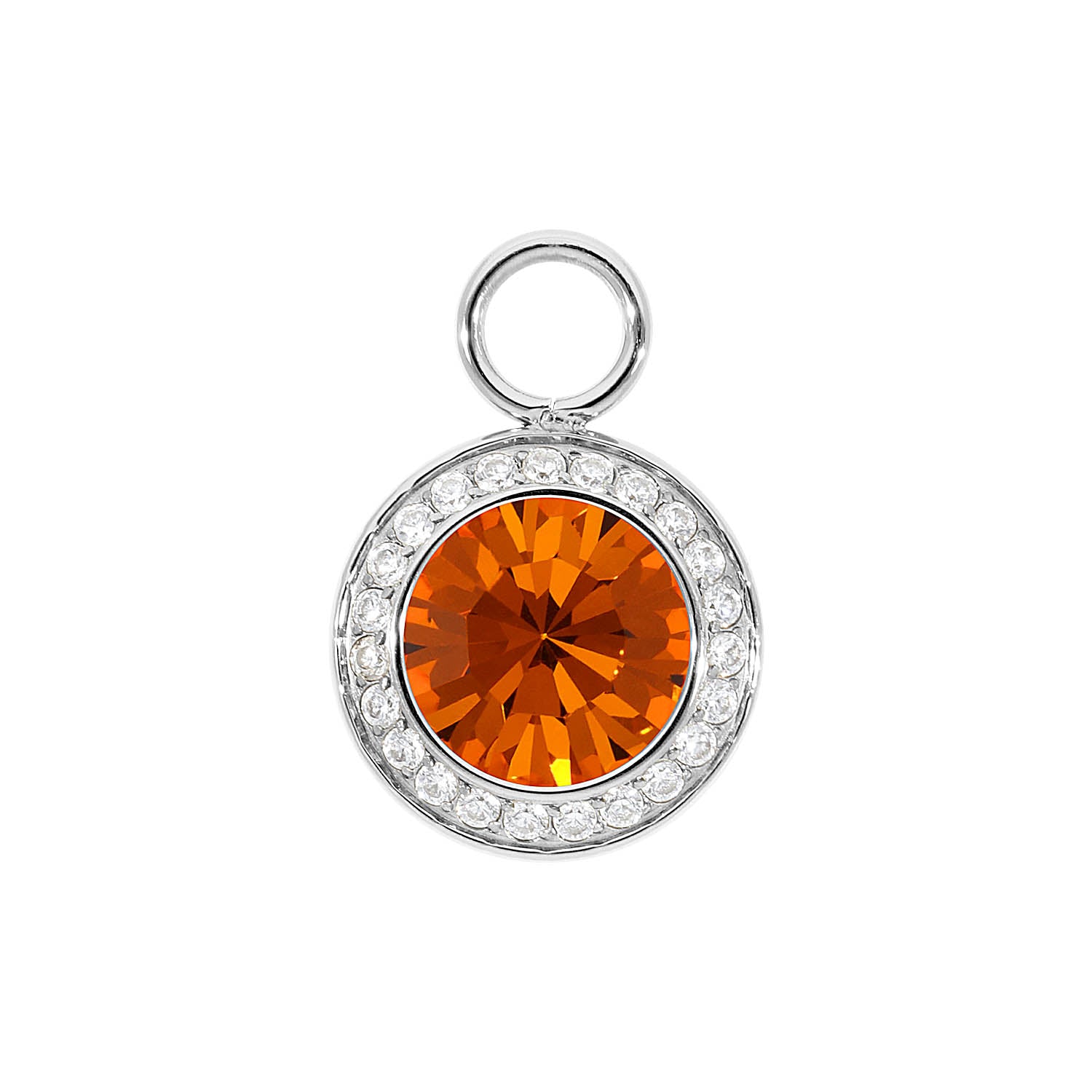 Tondo Deluxe Charm 0.51" - Silver sun