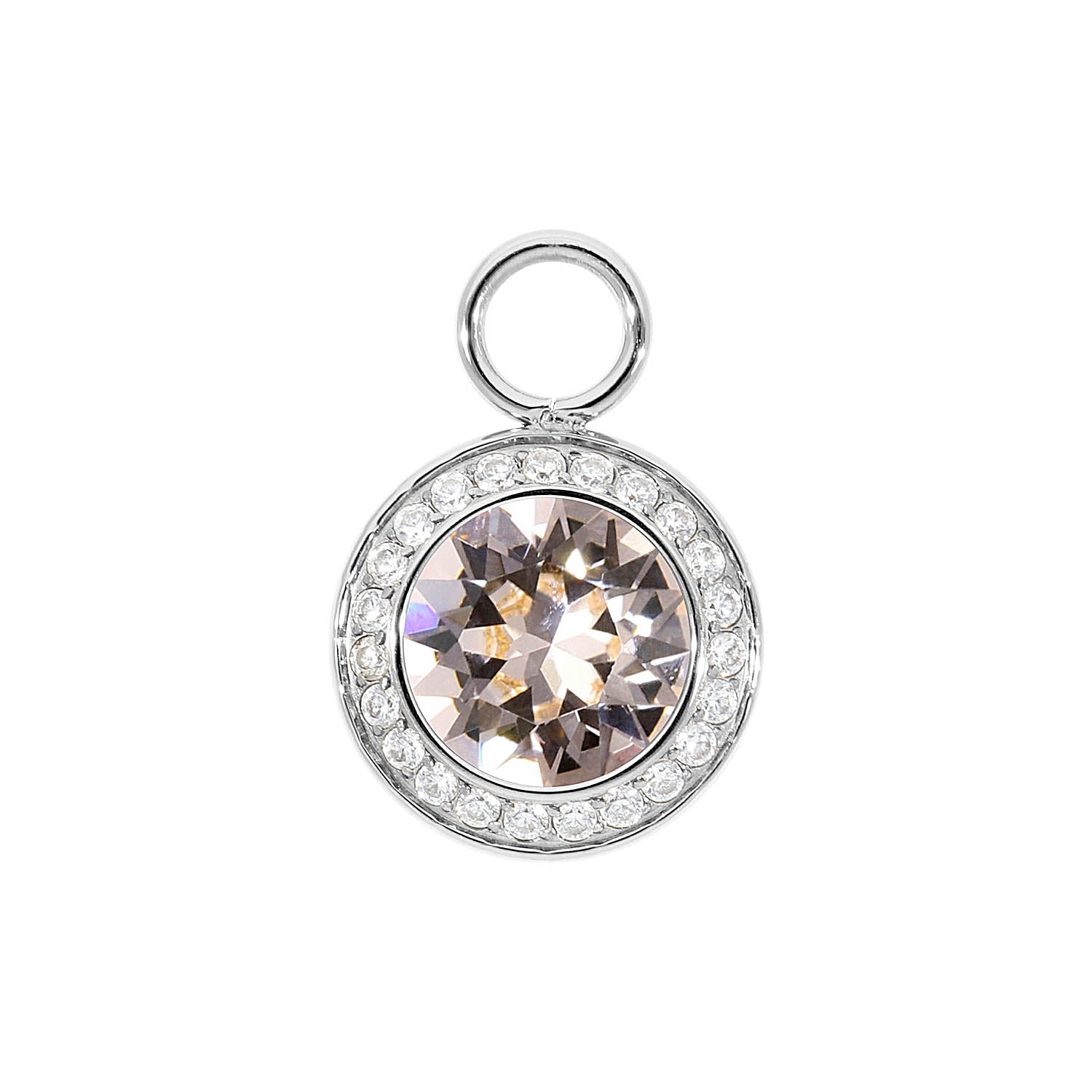 Tondo Deluxe Charm 0.51" - Silver silk
