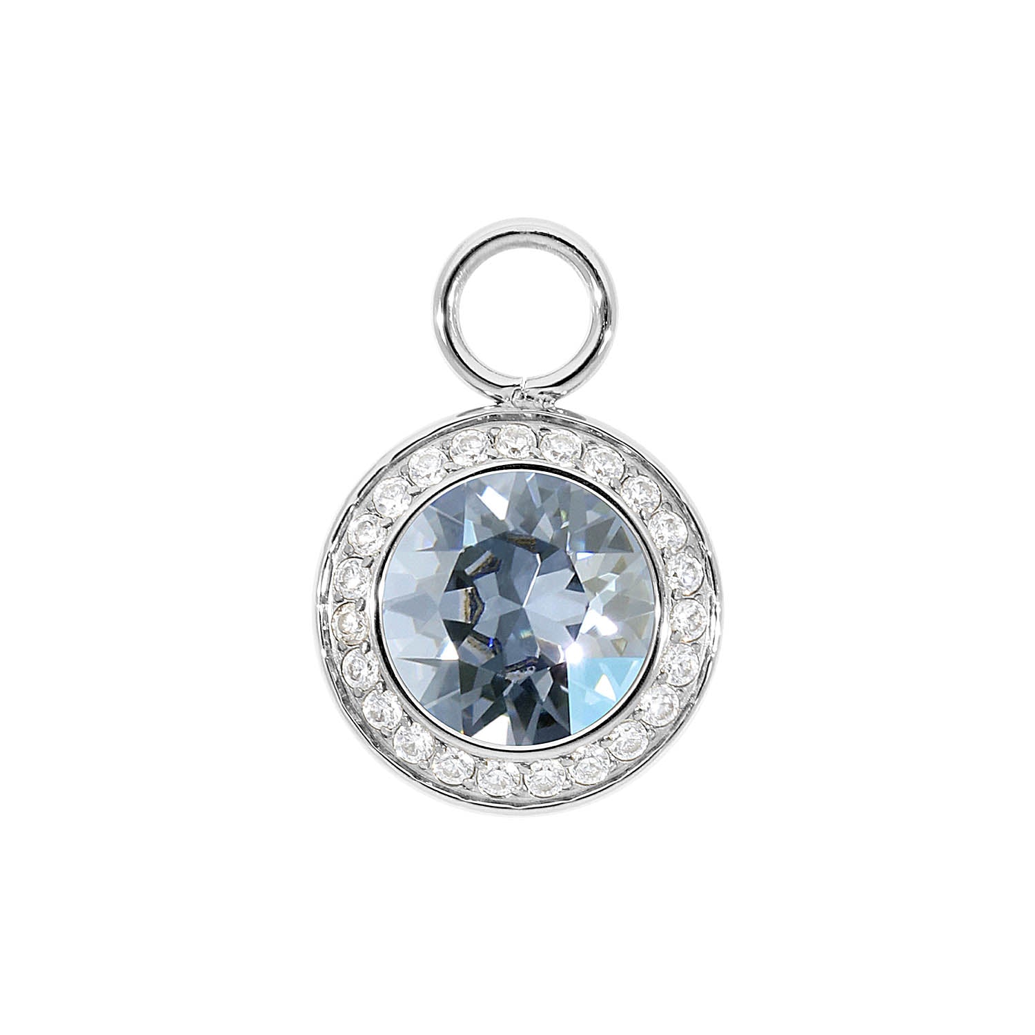 Tondo Deluxe Charm 0.51" - Silver blue shade