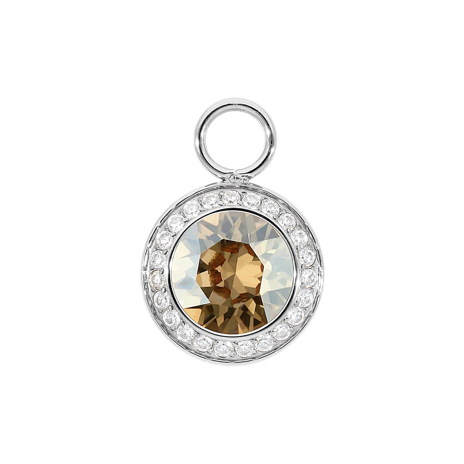 Tondo Deluxe Charm 0.51" - Silver golden shadow