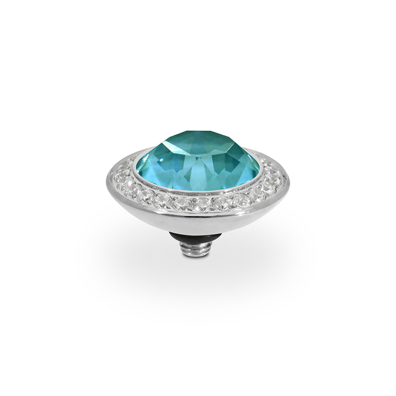 Tondo Deluxe Top 0.51" - Silver Crystal Pine Green Ignite