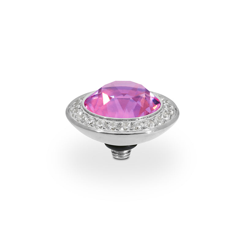 Tondo Deluxe Top 0.51" - Silver Crystal Orchid Ignite