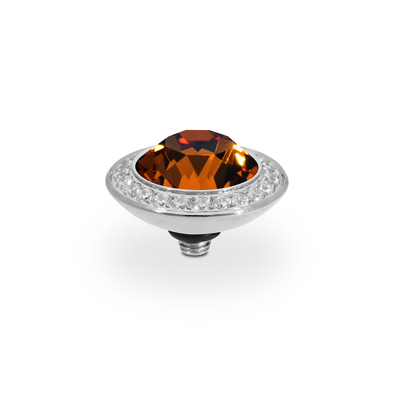 Tondo Deluxe Top 0.51" - Silver Smoked Topaz