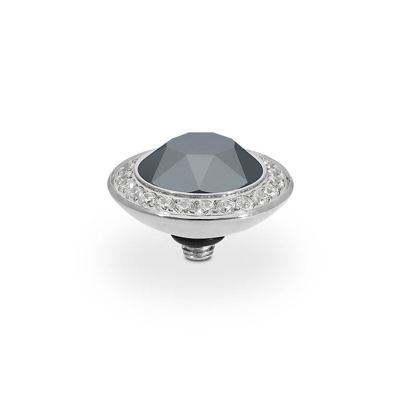 Tondo Deluxe Top 0.51" - Silver jet hematite