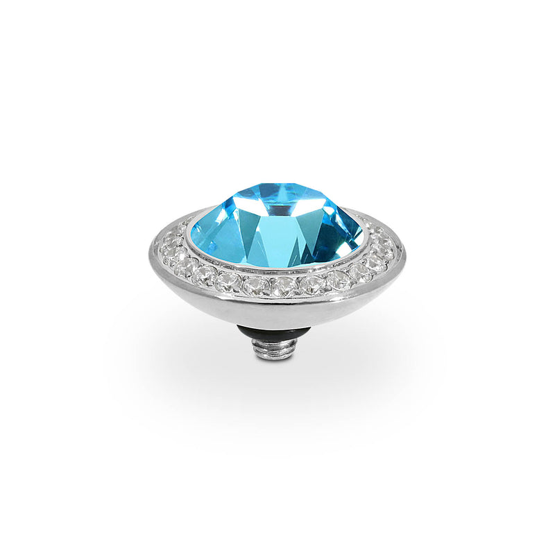 Tondo Deluxe Top 0.51" - Silver aquamarine