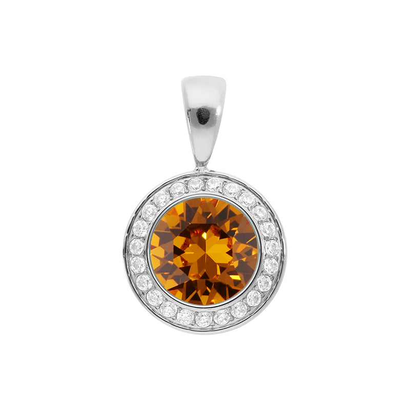 Tondo Deluxe Pendant 0.51" - Silver Topaz