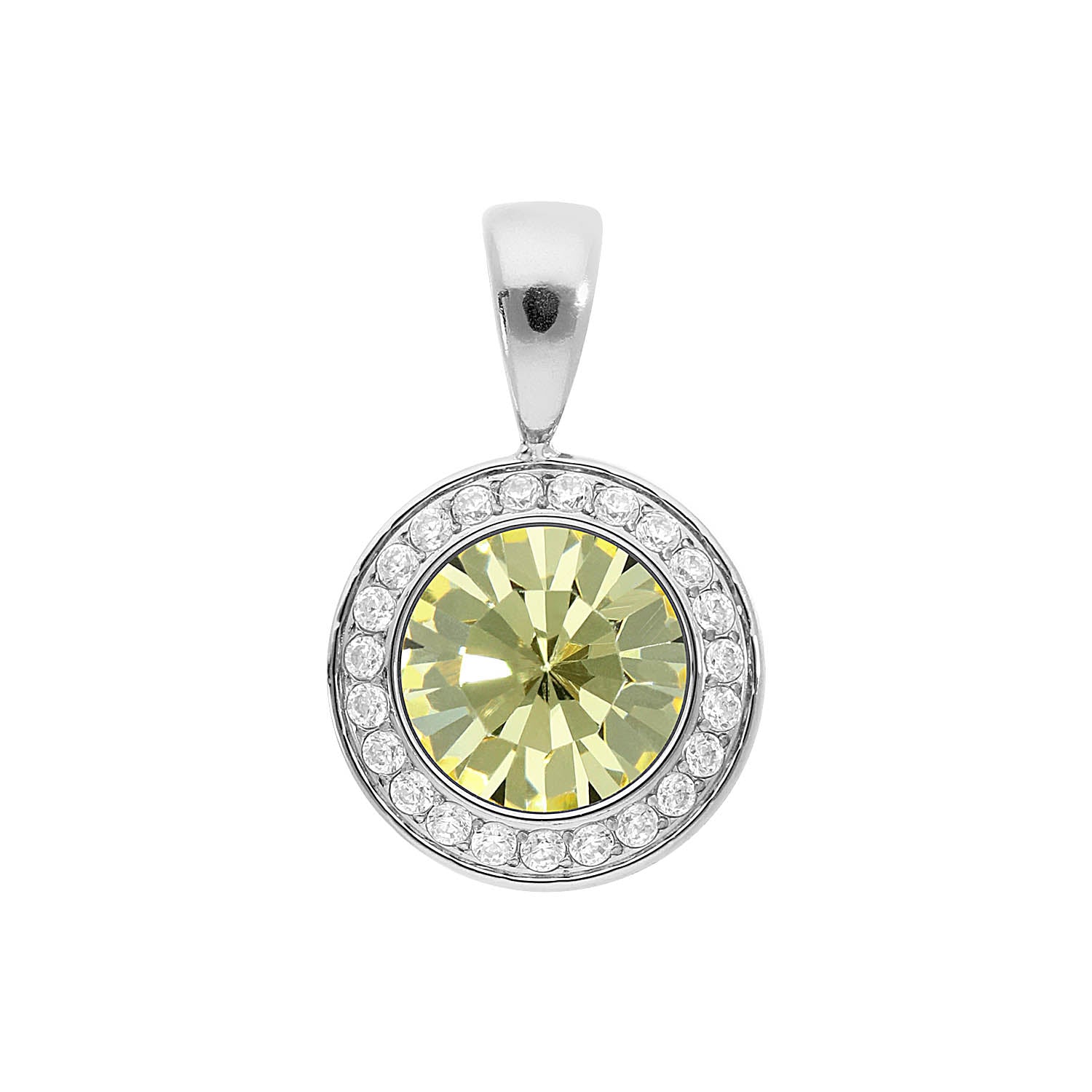 Tondo Deluxe Pendant 0.51" - Silver Jonquil