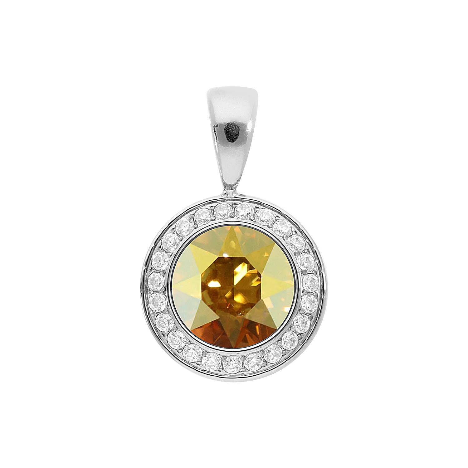 Tondo Deluxe Pendant 0.51" - Silver metallic sunshine