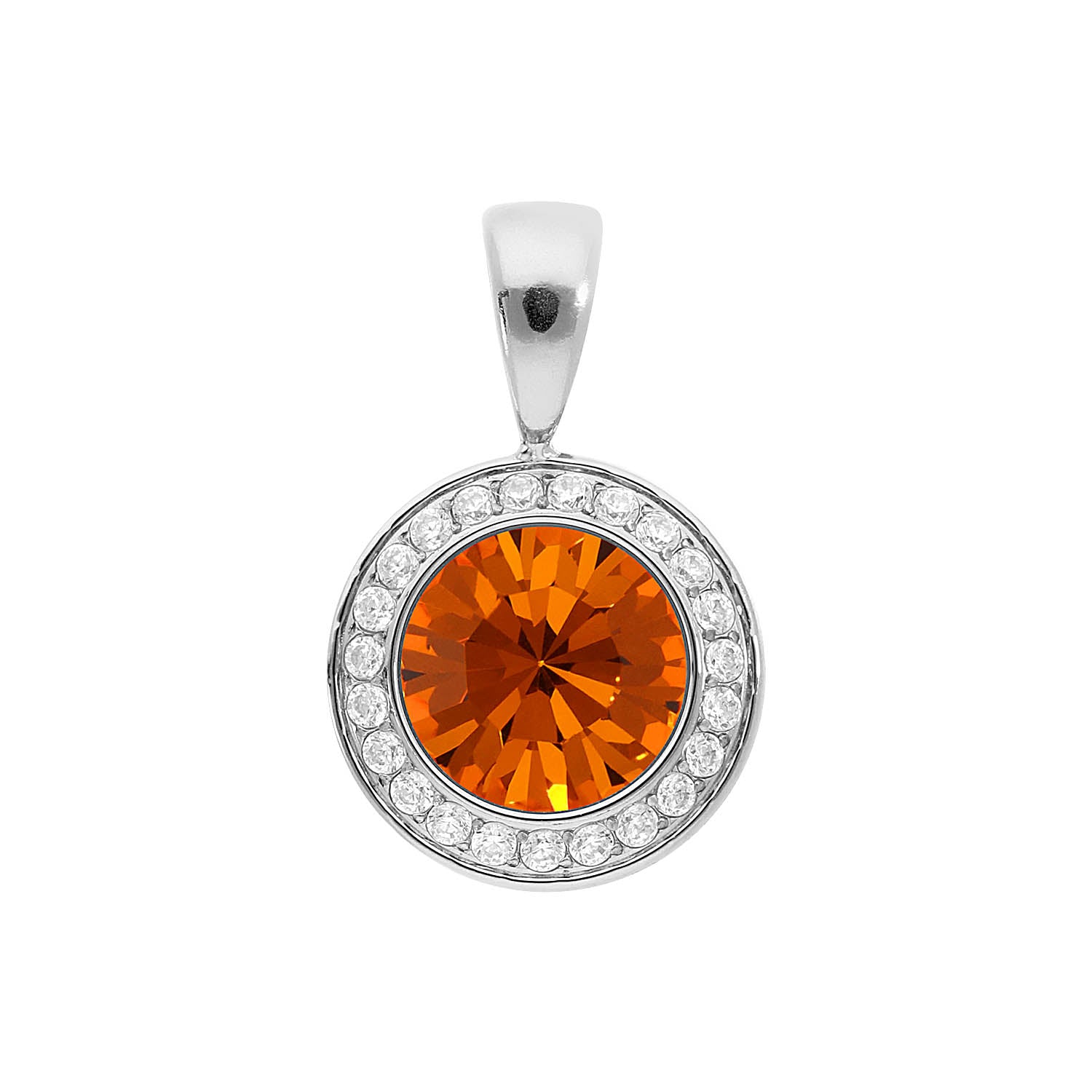 Tondo Deluxe Pendant 0.51" - Silver sun