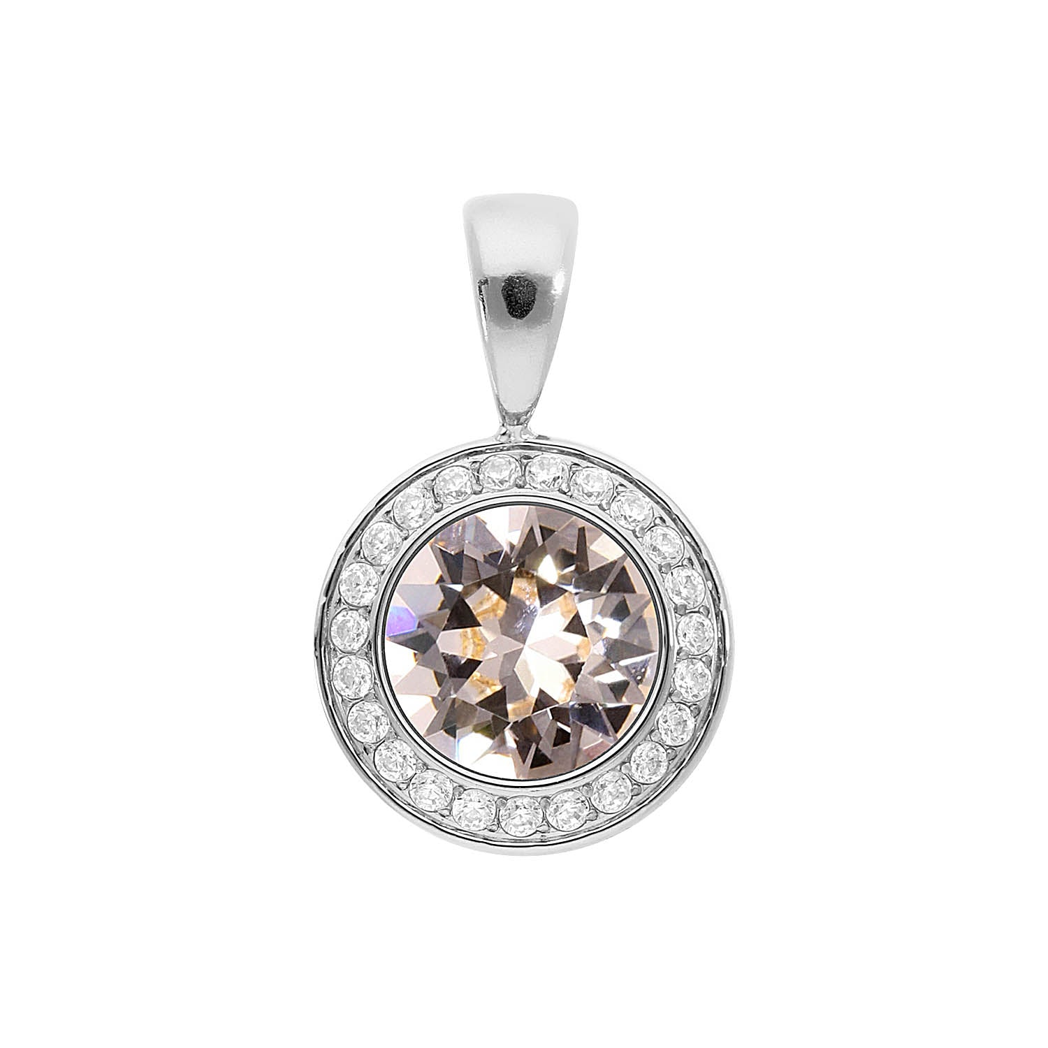 Tondo Deluxe Pendant 0.51" - Silver silk
