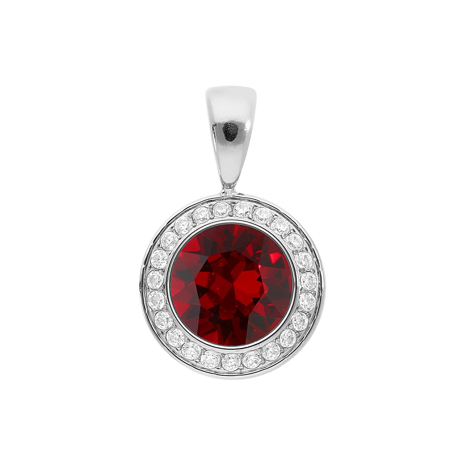 Tondo Deluxe Pendant 0.51" - Silver Siam