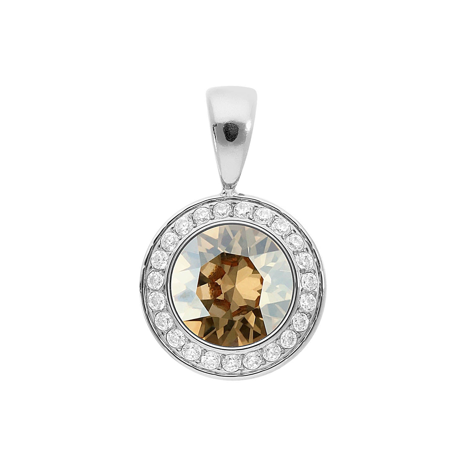 Tondo Deluxe Pendant 0.51" - Silver golden shadow