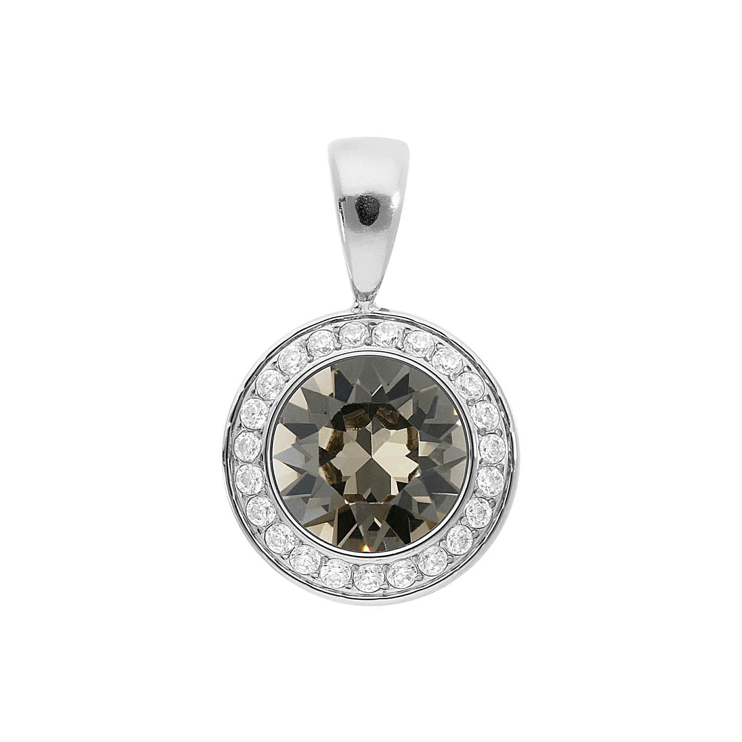 Tondo Deluxe Pendant 0.51" - Silver Greige