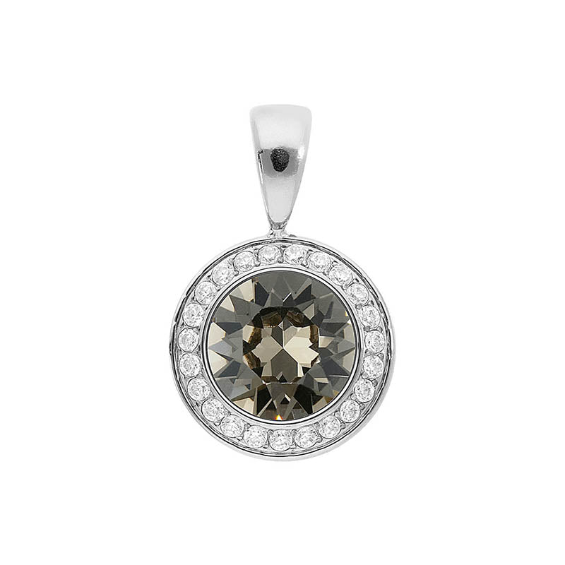 Tondo Deluxe Pendant 0.51" - Silver Greige