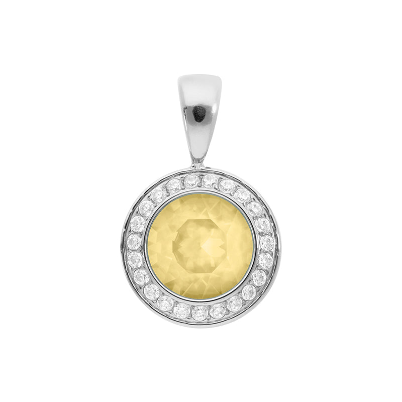 Tondo Deluxe Pendant 0.51" - Silver Recreated Dark Jonquil