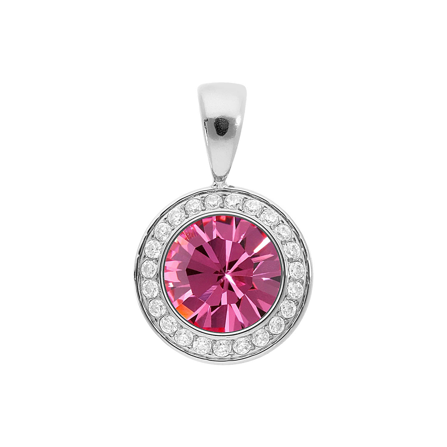 Tondo Deluxe Pendant 0.51" - Silver rose