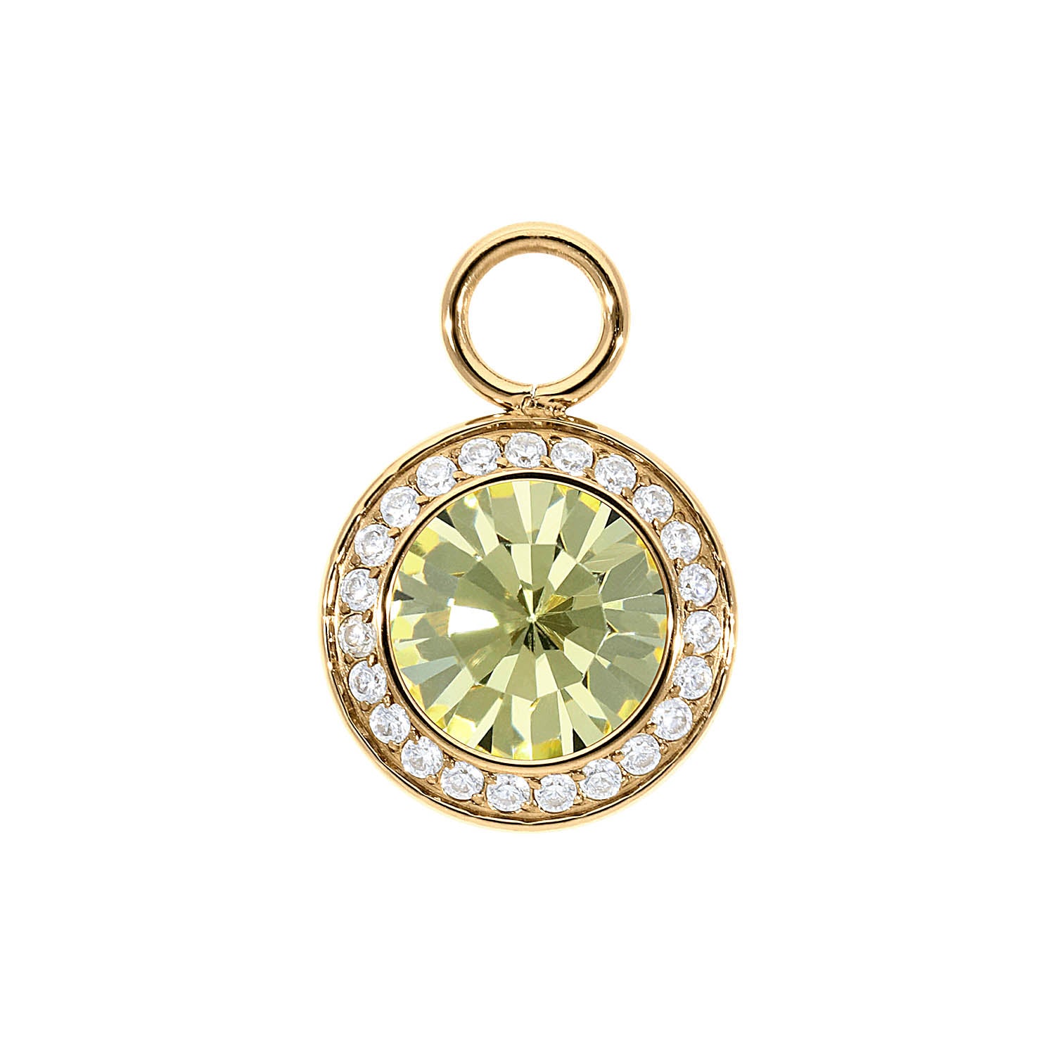 Tondo Deluxe Charm 0.51" - Gold Jonquil