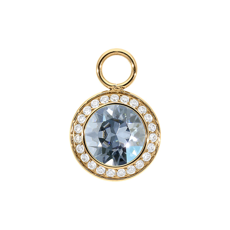 Tondo Deluxe Charm 0.51" - Gold blue shade