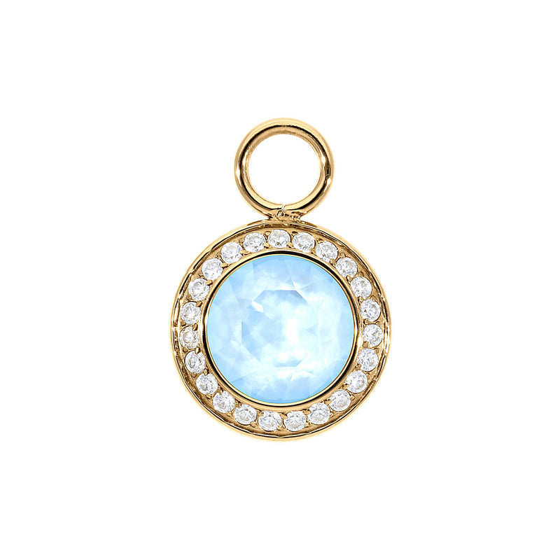 Tondo Deluxe Charm 0.51" - Gold crystal sky ignite