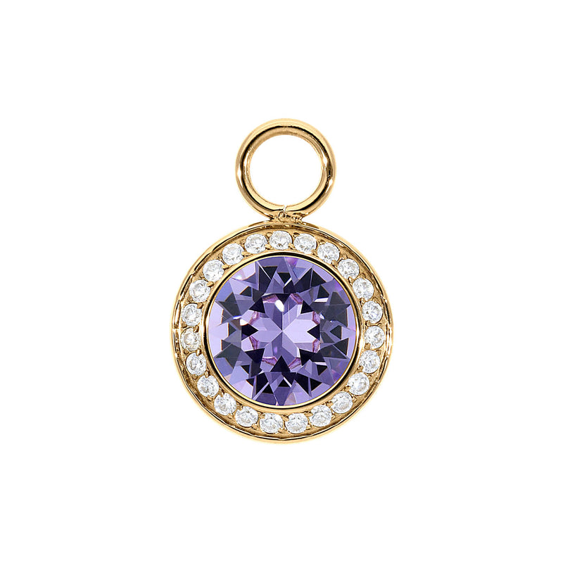 Tondo Deluxe Charm 0.51" - Gold Violet