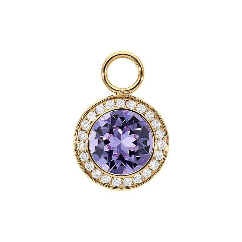 Tondo Deluxe Charm 0.51" - Gold Violet