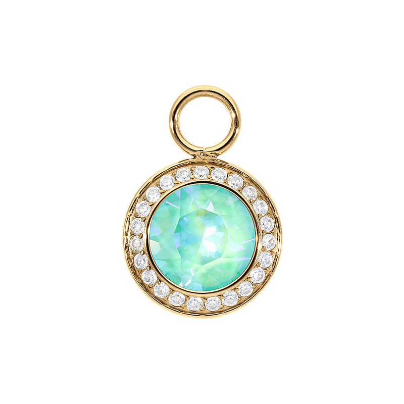 Tondo Deluxe Charm 0.51" - Gold silky sage delite