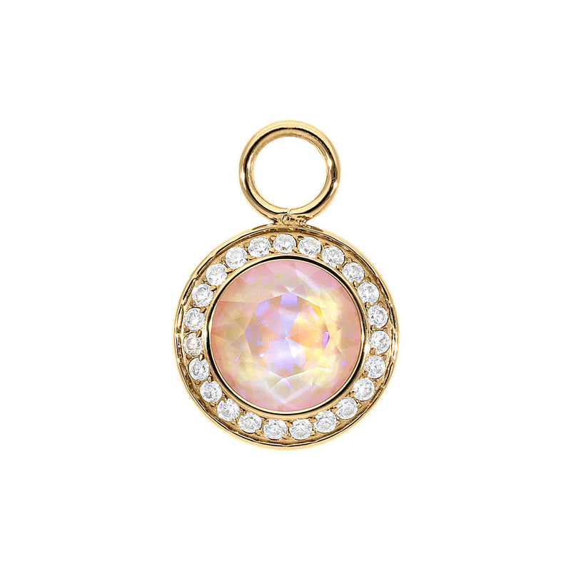 Tondo Deluxe Charm 0.51" - Gold dusty pink delite