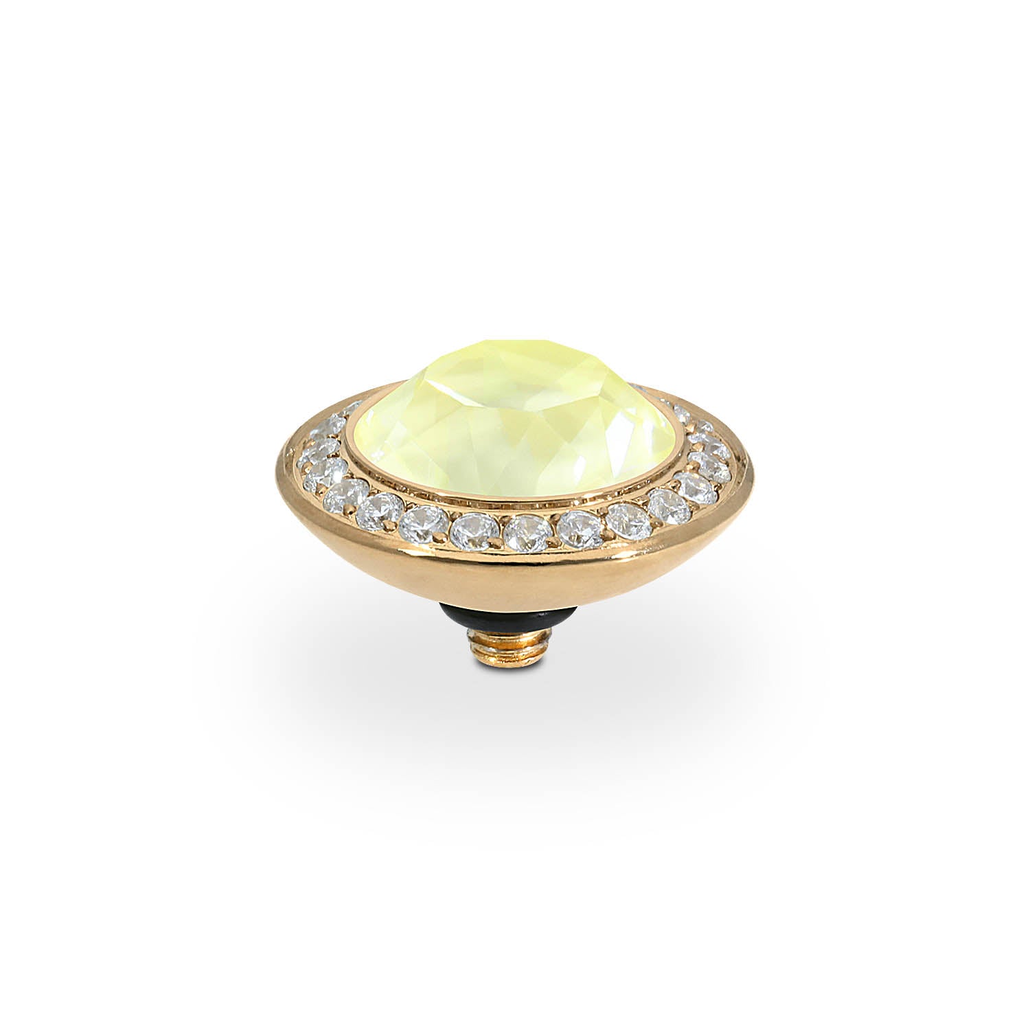 Tondo Deluxe Top 0.51" - Gold crystal soft yellow ignite
