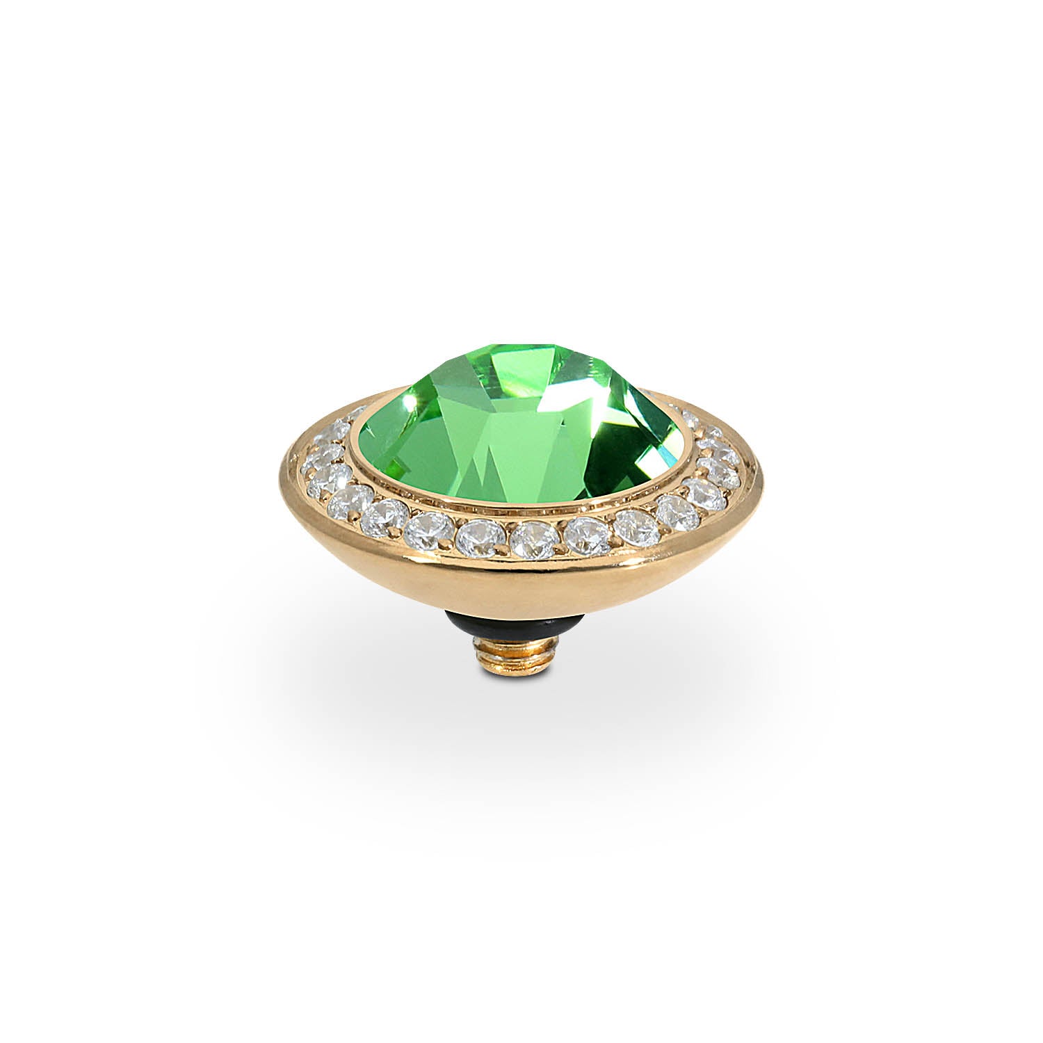 Tondo Deluxe Top 0.51" - Gold peridot