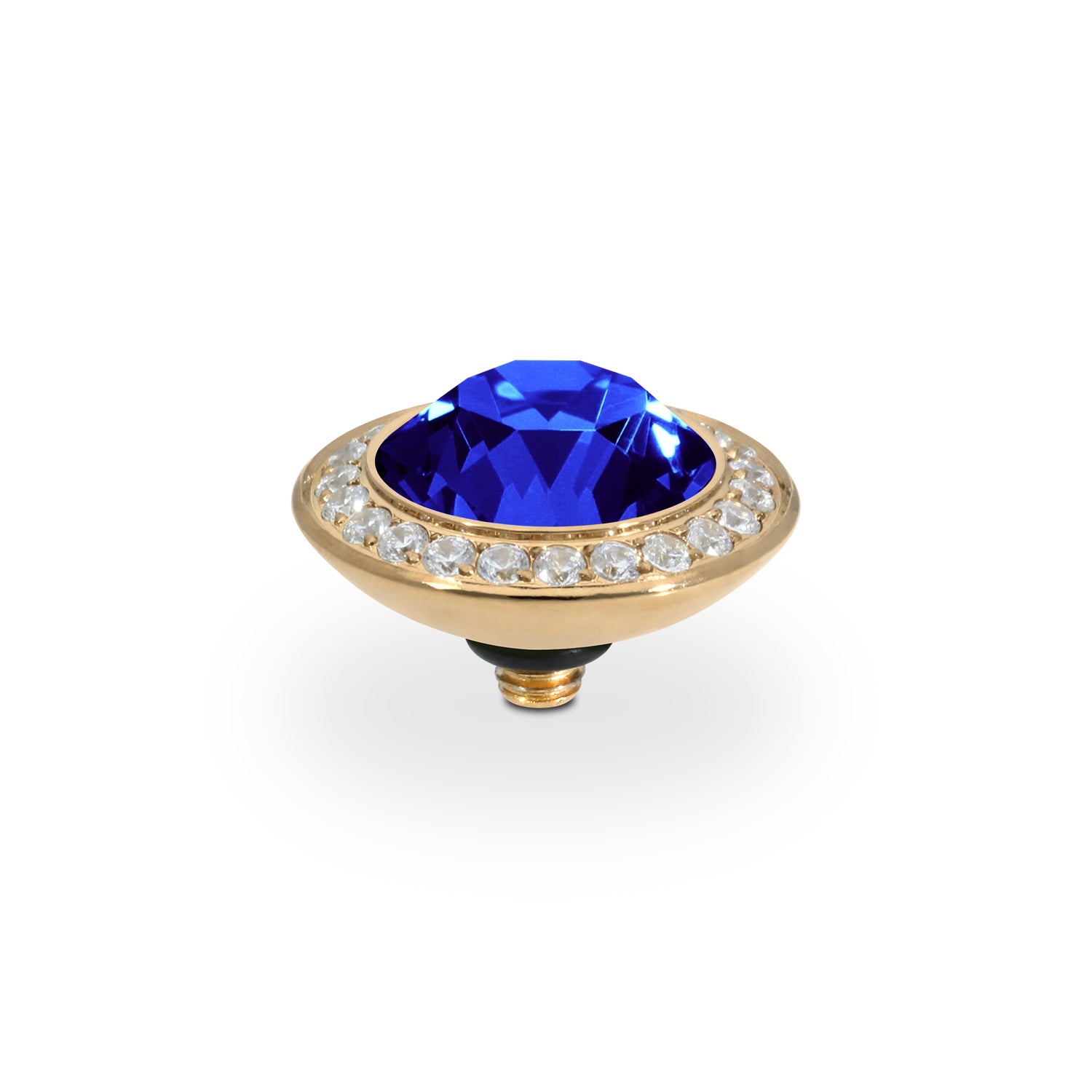 Tondo Deluxe Top 0.51" - Gold ReCreated Dark Sapphire