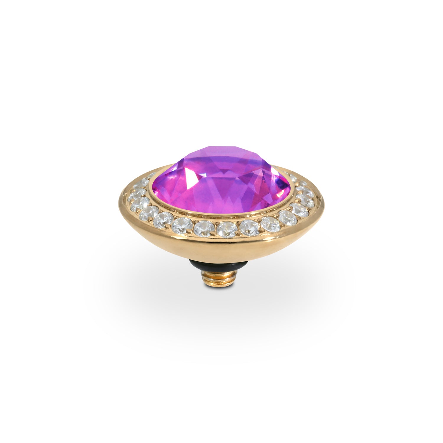 Tondo Deluxe Top 0.51" - Gold Crystal Electric Violet Ignite