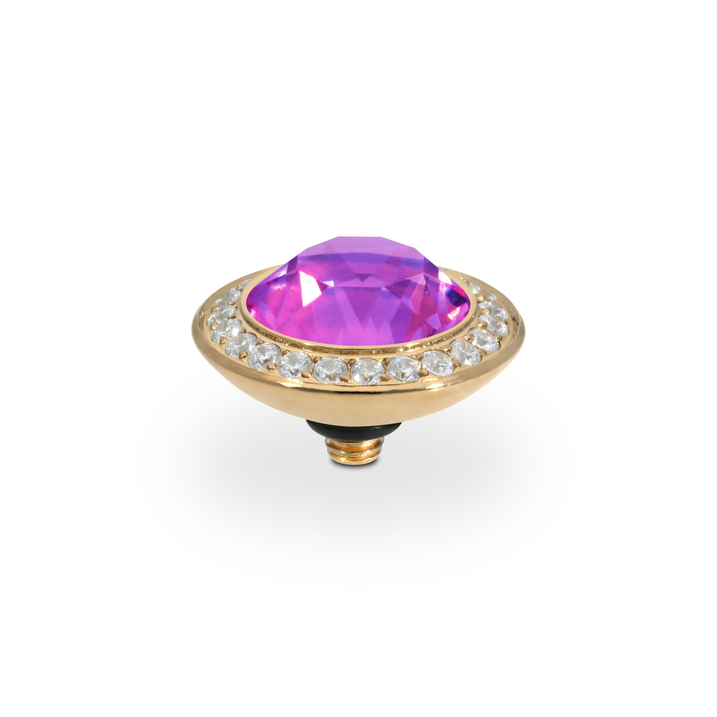 Tondo Deluxe Top 0.51" - Gold Crystal Electric Violet Ignite