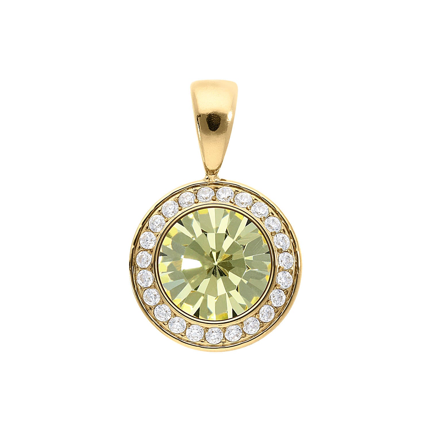 Tondo Deluxe Pendant 0.51" - Gold Jonquil