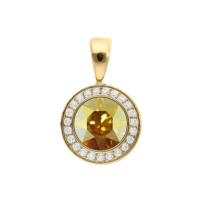 Tondo Deluxe Pendant 0.51" - Gold metallic sunshine