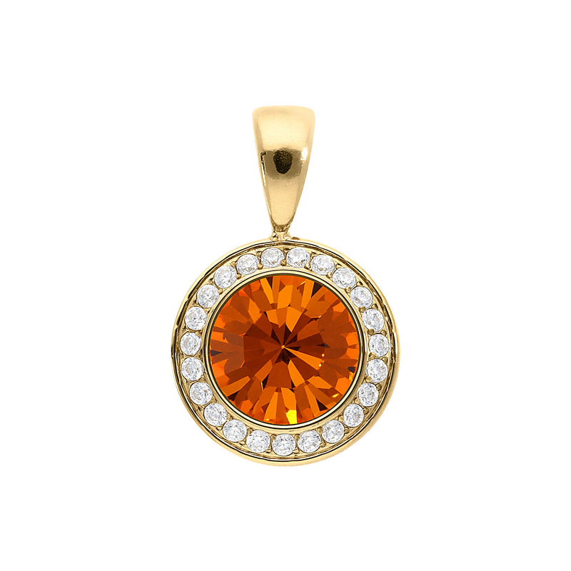 Tondo Deluxe Pendant 0.51" - Gold sun