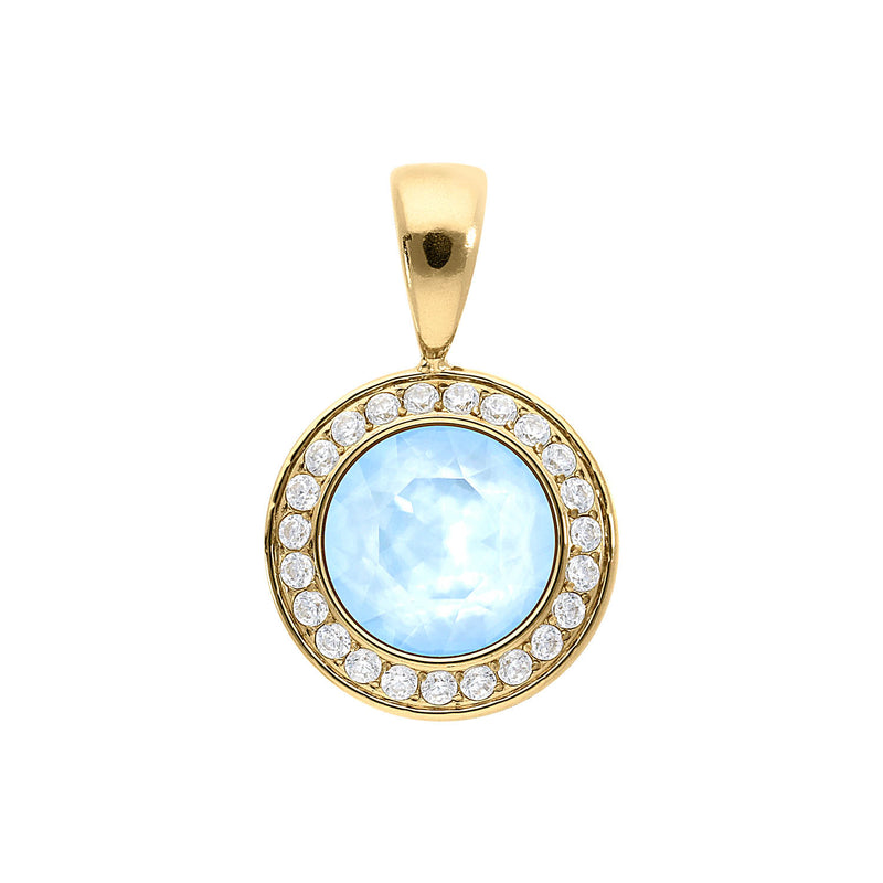 Tondo Deluxe Pendant 0.51" - Gold crystal sky ignite