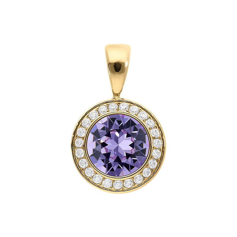 Tondo Deluxe Pendant 0.51" - Gold Violet