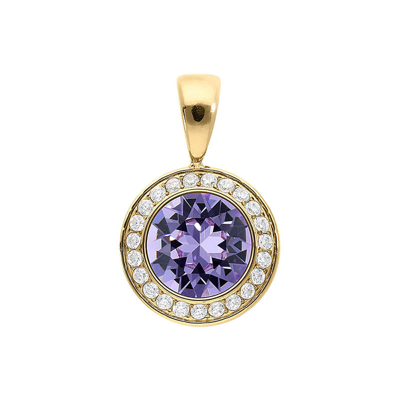 Tondo Deluxe Pendant 0.51" - Gold Violet