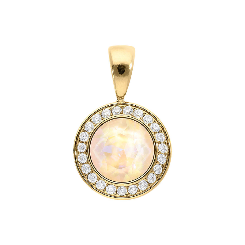Tondo Deluxe Pendant 0.51" - Gold ivory cream delite