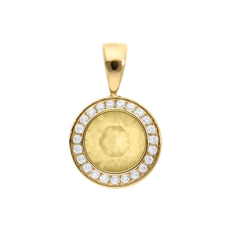 Tondo Deluxe Pendant 0.51" - Gold Recreated Dark Jonquil