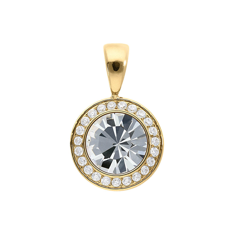 Tondo Deluxe Pendant 0.51" - Gold crystal