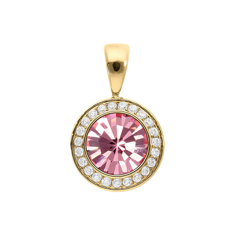 Tondo Deluxe Pendant 0.51" - Gold Light Rose