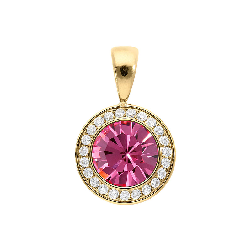 Tondo Deluxe Pendant 0.51" - Gold rose