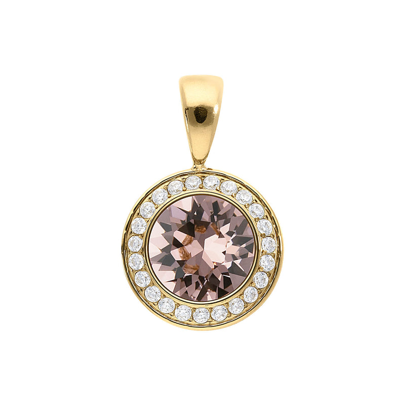 Tondo Deluxe Pendant 0.51" - Gold vintage rose