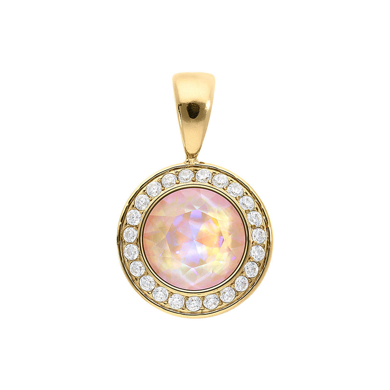 Tondo Deluxe Pendant 0.51" - Gold dusty pink delite