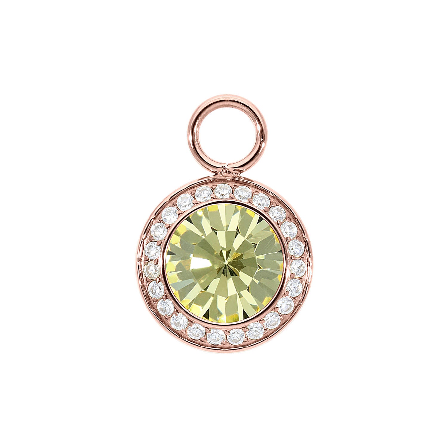 Tondo Deluxe Charm 0.51" - Rose Gold Jonquil