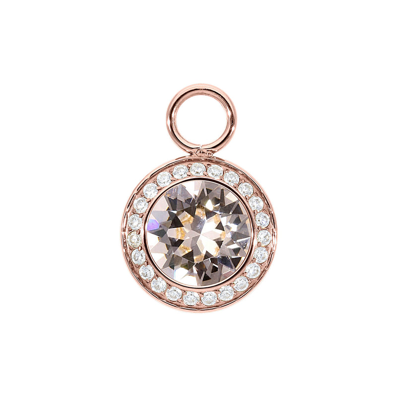 Tondo Deluxe Charm 0.51" - Rose Gold silk