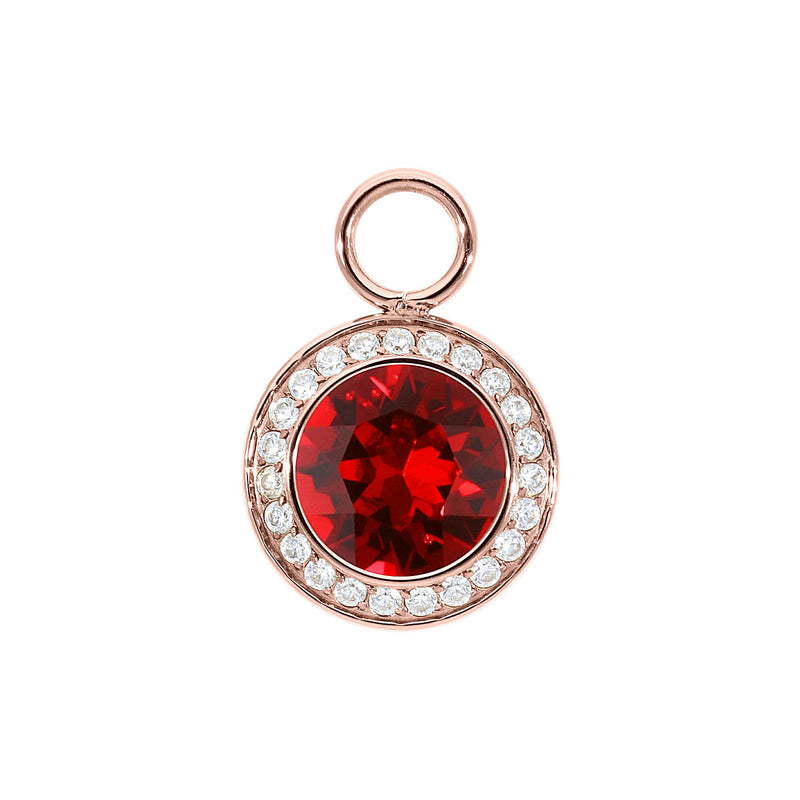 Tondo Deluxe Charm 0.51" - Rose Gold scarlet