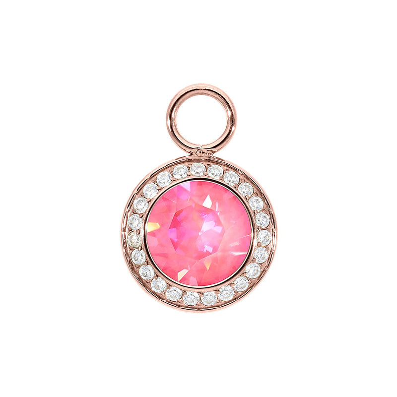Tondo Deluxe Charm 0.51" - Rose Gold lotus pink delite
