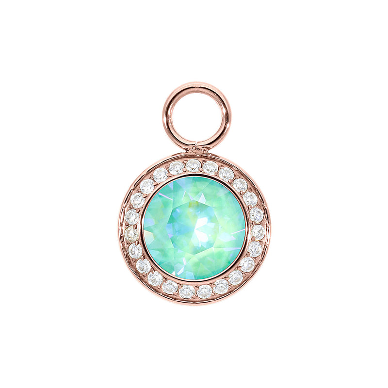 Tondo Deluxe Charm 0.51" - Rose Gold silky sage delite